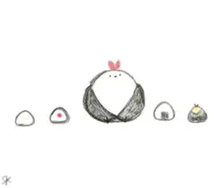 【639】【シマエナガの絵】オリジナル手描きアナログイラスト原画　自作創作アート