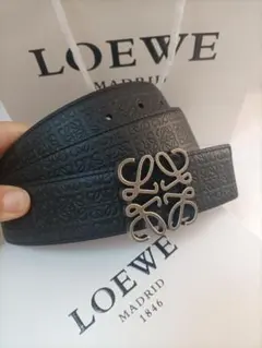 黒 ベルト メンズ 105cm シルバーロゴ