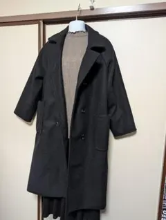 ✨新品未使用✨黒　ダブルブレスト チェスターコート　2XL(3L)