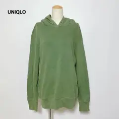 UNIQLO ユニクロ プルオーバーパーカー カーキ L コットン