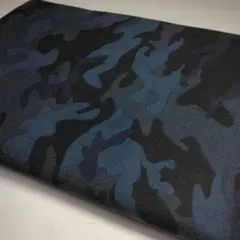 d38◇ｓａｌｅ◇cotton細コール迷彩柄2㍍　ブルー色系