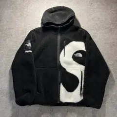 美品 supreme×north face フリースパーカー Sロゴ XL