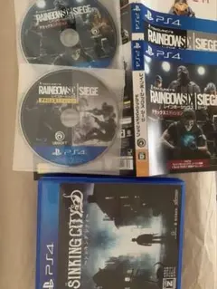 中古PS4 シンキングシティ、 ディスクと紙のみ　アンセム、シージ2枚