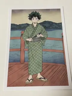 ヒロアカ 緑谷出久 アニメイト フェア特典ポスカ 浴衣