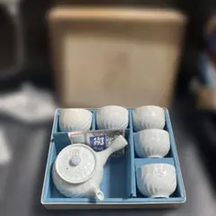 ほたる　花の露　陶器製急須と湯飲みセット