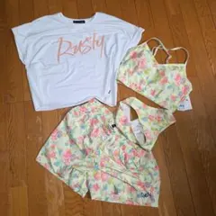 RUSTY レディース 水着 3点セット 花柄のサムネイル