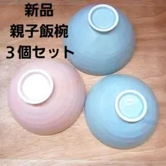 未使用 飯碗 家族3個セット ご飯茶碗 パステルのサムネイル