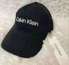 ★新品未使用★ カルバンクライン　黒　白ロゴ　ベースボールキャップ