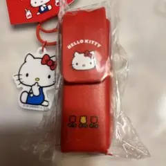 ハローキティ　リップケース　チャーム付き　レッド　レトロキティ　サンリオのサムネイル