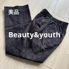 BEAUTY&YOUTH グレンチェック コーデュロイ パンツ