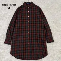 FRED PERRY チェック柄 半袖シャツワンピース - メルカリ