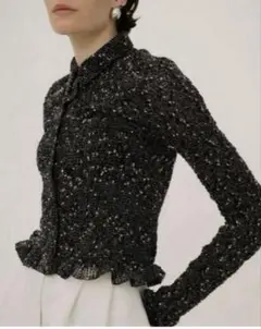 CLANE MIX MESH GATHER SHIRT