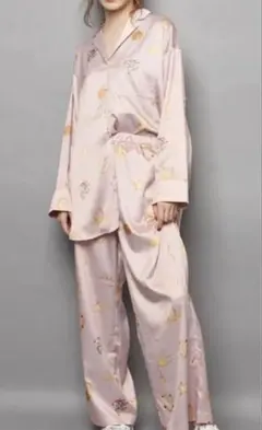 新品　ジェラート ピケ　piqué エンブレム　サテン　シャツ パジャマ　セット