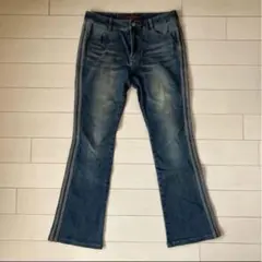 デニム　ジーンズ　パンツ　ジーパン　サイドライン　ストレッチ　ヴィンテージ加工