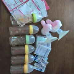 Pigeon 哺乳瓶 6本セット　手動さく乳器　母乳バッグ　ミルポンおまけ付き