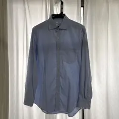 UNIQLO スリムフィット 長袖シャツ M ライトブルー