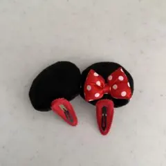 ディズニー ミニーちゃん カチューシャ ヘアピン