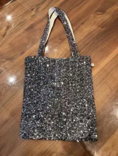 美品❗️ human womanトートバッグ スパンコール　グレーのサムネイル