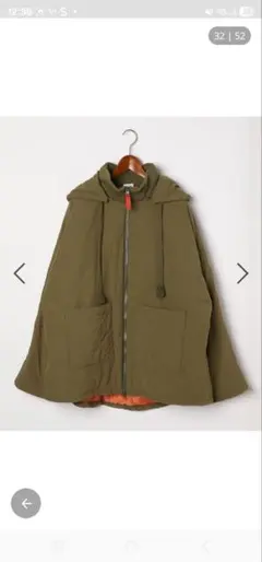 be with me フード付きオリーブジャンパー