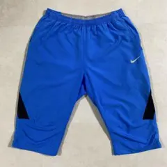 古着 NIKE ハーフパンツ DRY FIT ブルー サイズL