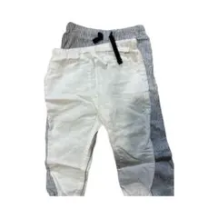 next ホワイトとストライプの2枚組パンツ　86cm