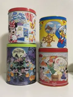 ディズニーハロウィン2025 お正月2026 チョコクランチ空き缶　4点セット