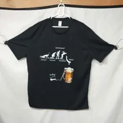 ★３Ｌ⑪おもしろ？Ｔシャツ【ビールジョッキへダイブ柄プリント】２XＬサイズ