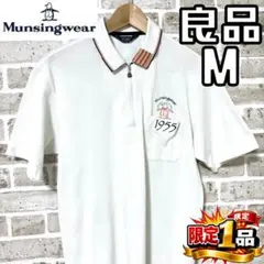 【早い者勝ち✨】マンシングウェア グランドスラム メンズ ジップシャツ M 白のサムネイル