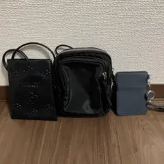 お買い得‼️コンパクト黒スマホショルダーバッグ