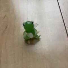 カエル ガラス製 ミニチュア 置物