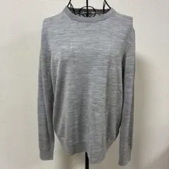 【状態良好‼️】UNIQLO メリノクルーネックセーター グレー XL 生地薄め