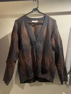 【早い者勝ち価格】EDIFICE エディフィス【ダイヤ柄】カーディガン