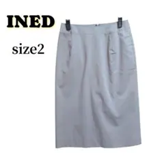INED♥ 新品 タグ付き イネド スカート タイトスカート M グレー