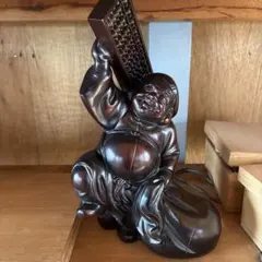 木製の伝統的な笑顔の仮面 - メルカリ