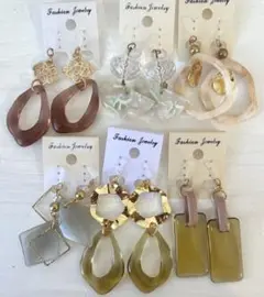 SALE19 ハンドメイド　樹脂　金属　ピアス　イヤリング　まとめ売り