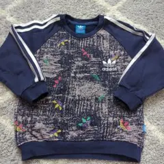 adidas カラフルトレーナー ネイビー