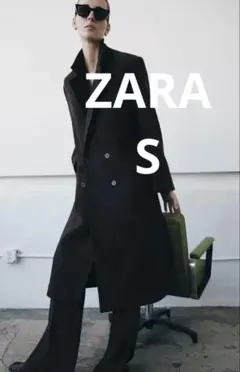 【新品未使用】ウールオーバーサイズダブルブレストコート　S