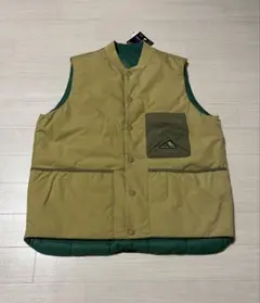 New Balance MT1396 リバーシブルベスト カーキ/グリーン M