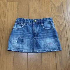 ベビーギャップ　デニムスカート　刺繍　90cm