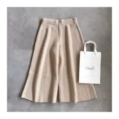 【XmasSALE✨】Drawer ニットリブ ワイドパンツ カシミヤ