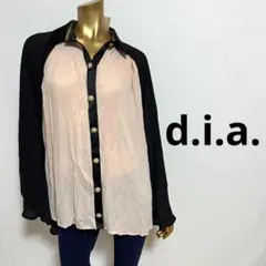 【2526】d.i.a. バタフライ袖 長袖シャツ 透けトップスのサムネイル