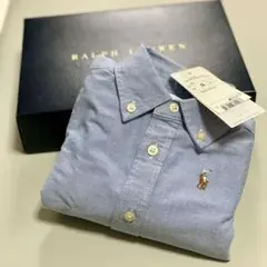 【新品・未使用】ラルフローレン シャツ ブルー　6M・70cm