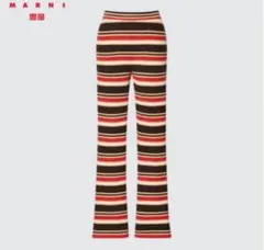 UNIQLO MARNI マルニ　コラボ　メリノリブ ボーダーフレアパンツ　S