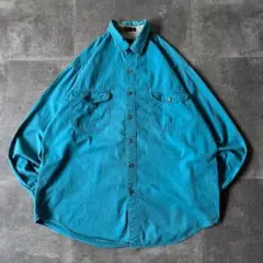 80-90s Eddie Bauer 黒タグ ワークシャツ XL 長袖A233