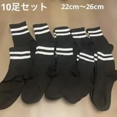 ソックス 22cm〜26cm レディース メンズ 10足セット