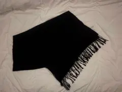 無印良品　【ブラック】　大判ストール　ウール