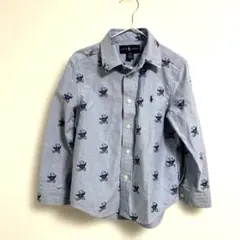 Ralph Lauren ラルフローレン ポロベア 水色 長袖シャツ 110cm
