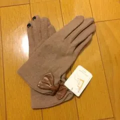 新品レザーリボングローブ手袋