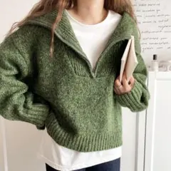 ハーフジップセーター ニット