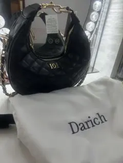 Darich ダーリッチ 2WAYフラップスクエアバッグ リボン ノベルティ 黒